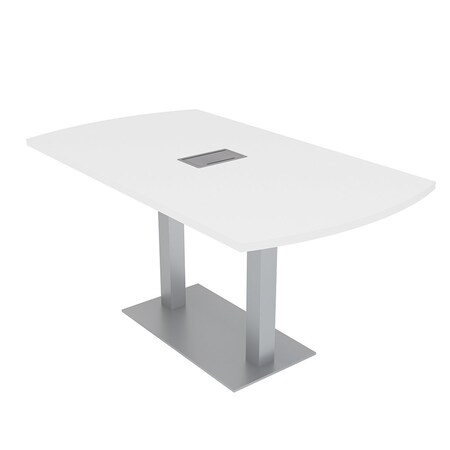 Skutchi Designs 33.5 in W, 59.5 in L, 29 in H, Engineered Wood Top, White HAR-AREC-34X60-DOU-ELEC-XD09